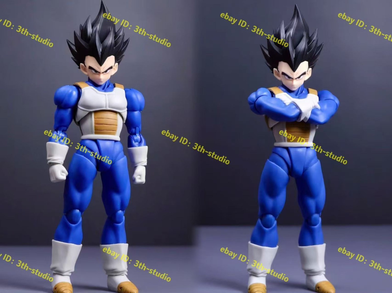 Custom  1/12  Normal Vegeta 2.0 Black Head Sculpt For shf  No Figure