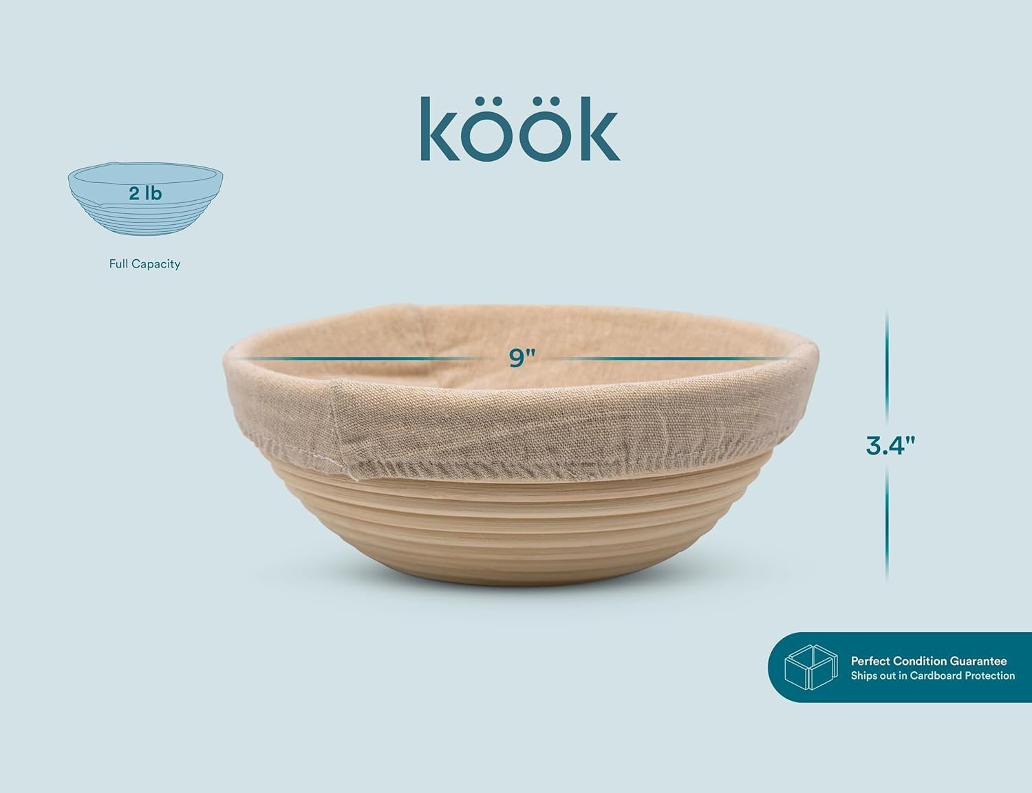 Artisan Bread Baking Essentials: 9-Inch Rattan Baskets & Scraping Tools Included