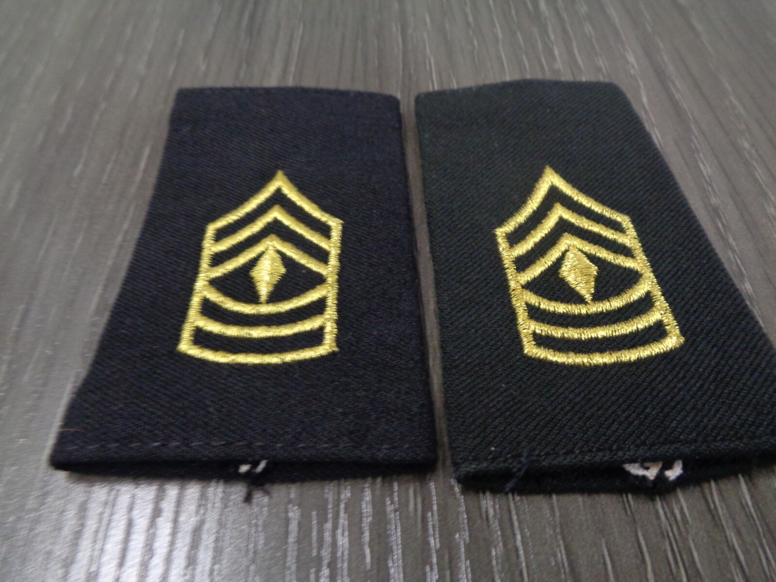 US Army First Sergeant Shoulder Mark Epaulet SMALL /Male (pair)  NEW W/ OUT