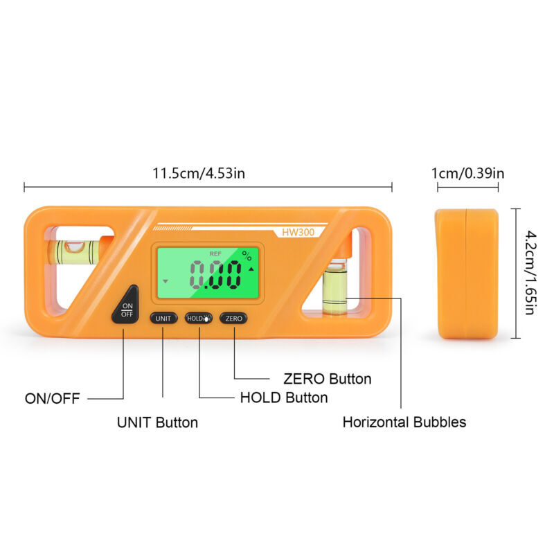 LCD Digital Inclinometer Level Box Protractor Angle Finder Bevel Gauge Magnetic