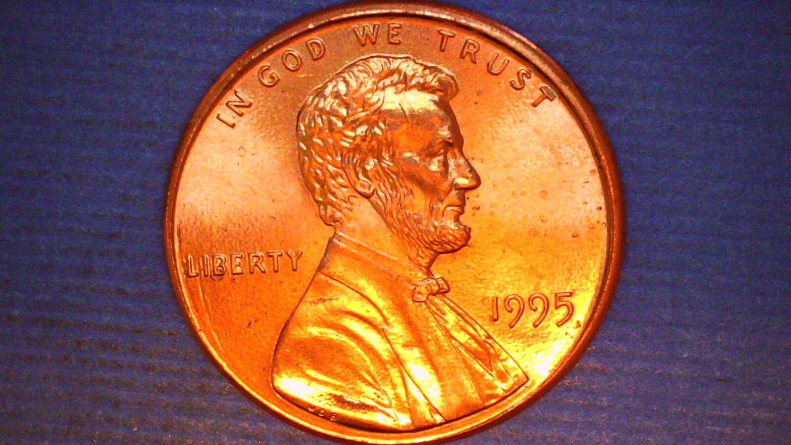 1995 Lincoln Penny Plating Error Obverse