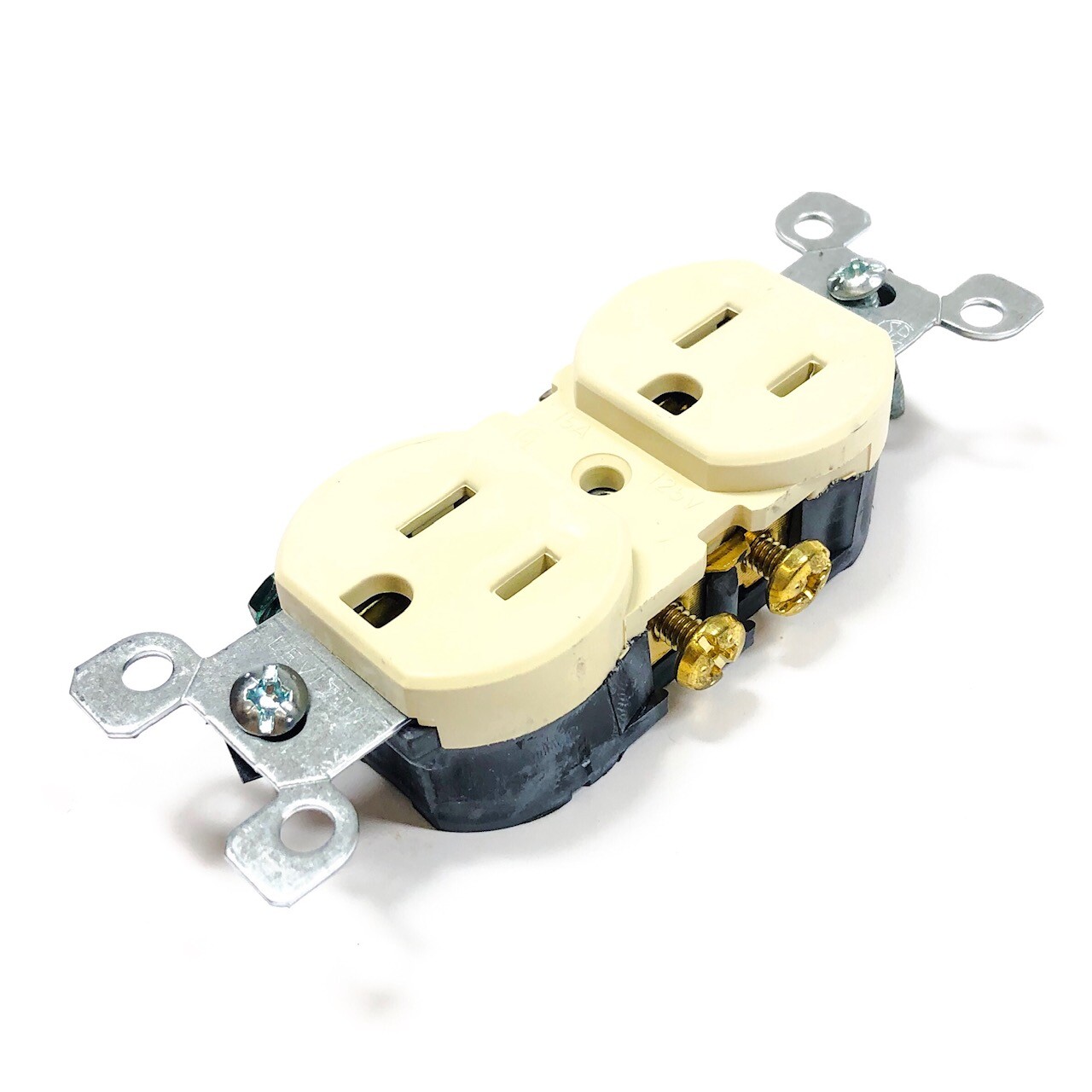 5320-ICP Leviton Receptacle, 15 A - 125 V, Ivory