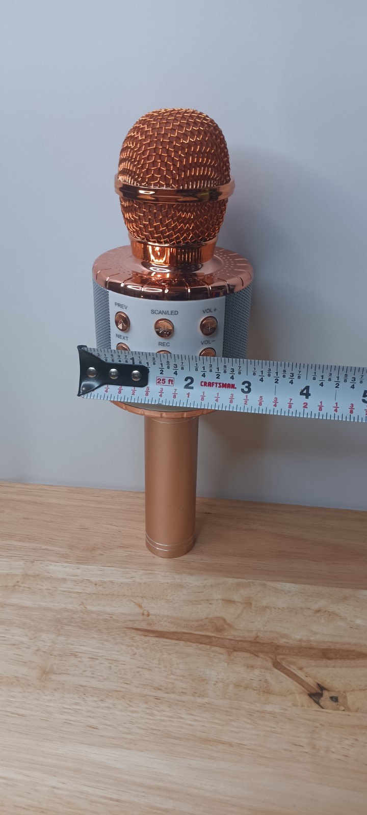 Ovellic Karaoke Microphone Rose Gold