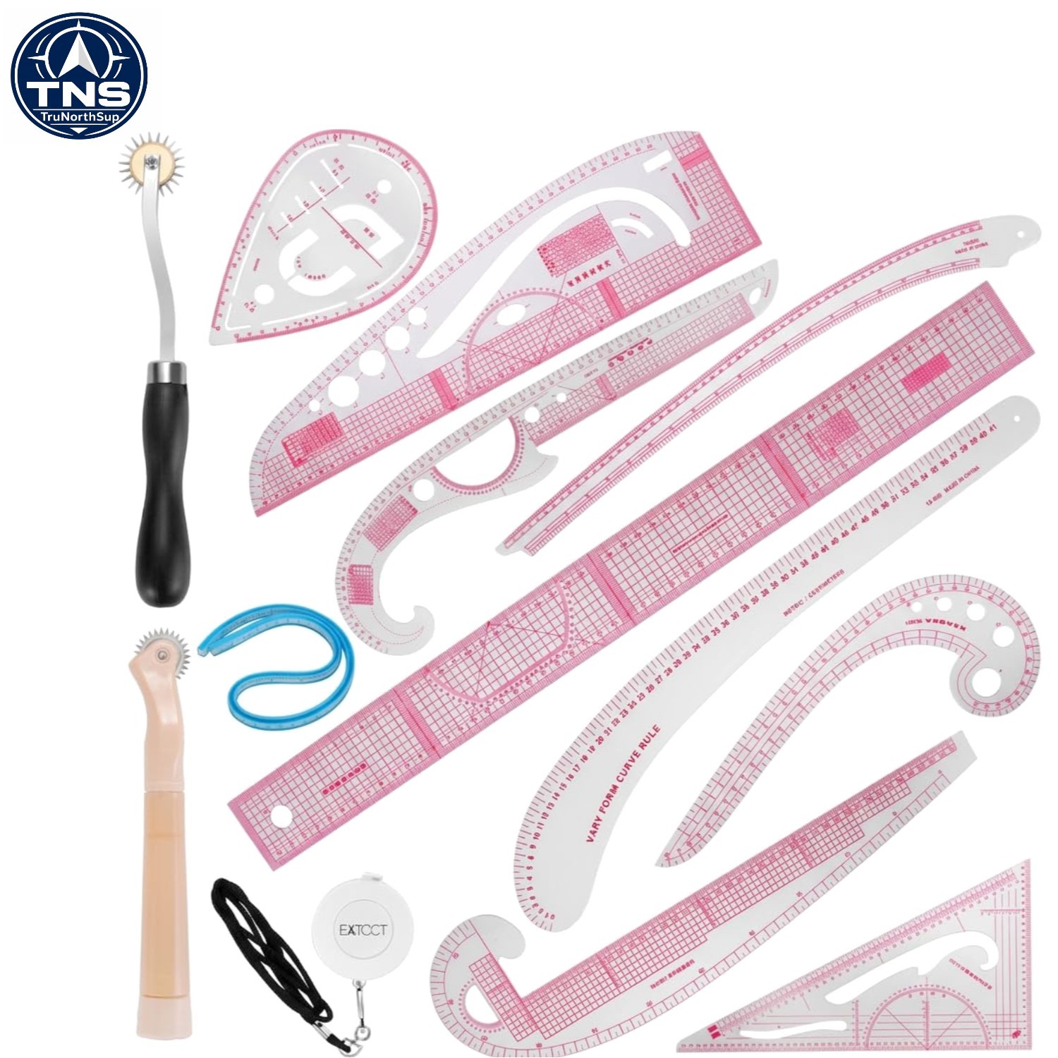13Pcs Sewing Ruler Set French Curve Pattern Maker Tailor Dress Design Tools
