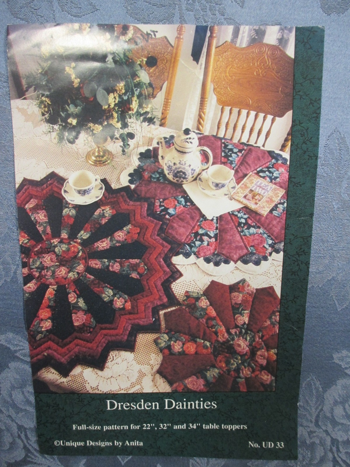 Dresden Dainties by Anita Full Size Pattern for 22" 32" & 34" Table Toppers