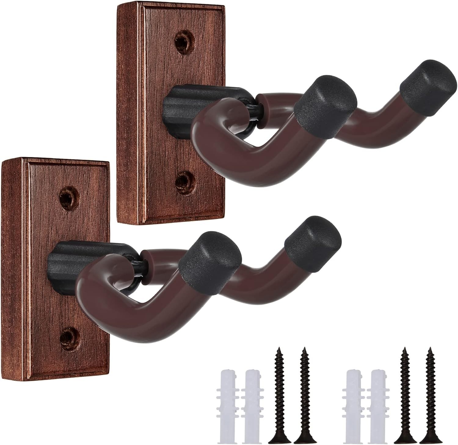 Guitar Wall Mount 2 Pack Wood Hanger for Safe Storage 2 pack hanger