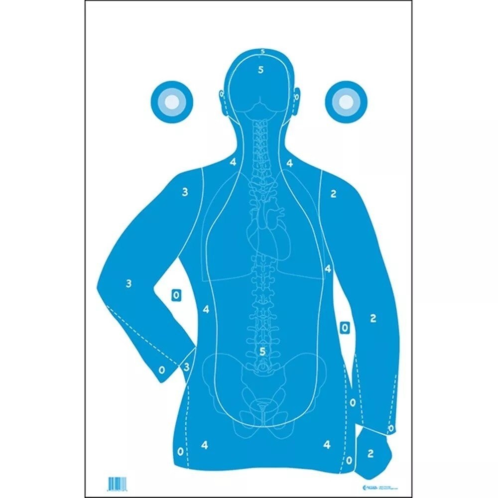 Action Target Qualification Target w/ Vital Anatomy 23" x 35" - FB21EANTAV2100