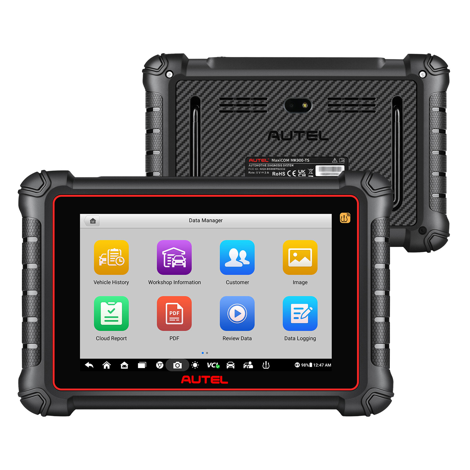 Autel MaxiCOM MK900TS TPMS Programming Reset Diagnostic Bi-directional Scanner