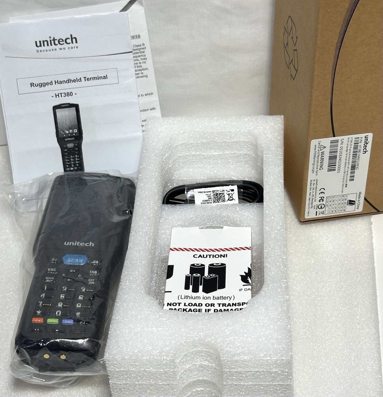 Unitech HT380 Rugged Handheld Bluetooth- OPEN BOX- FREE SHIP
