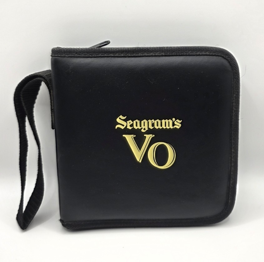 Seagrams VO Black 12 Disc Capacity CD DVD Album Book Storage Wallet Case