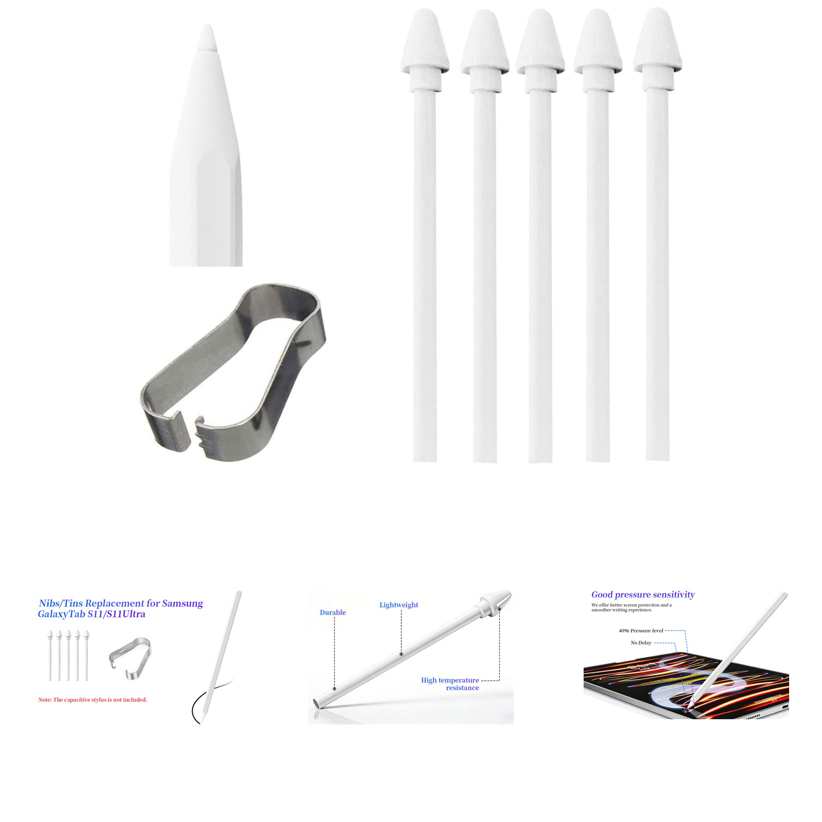 Stylus Pen Tips Replacement 5 Pack for Samsung Galaxy Tab S11 Ultra S11 Nibs