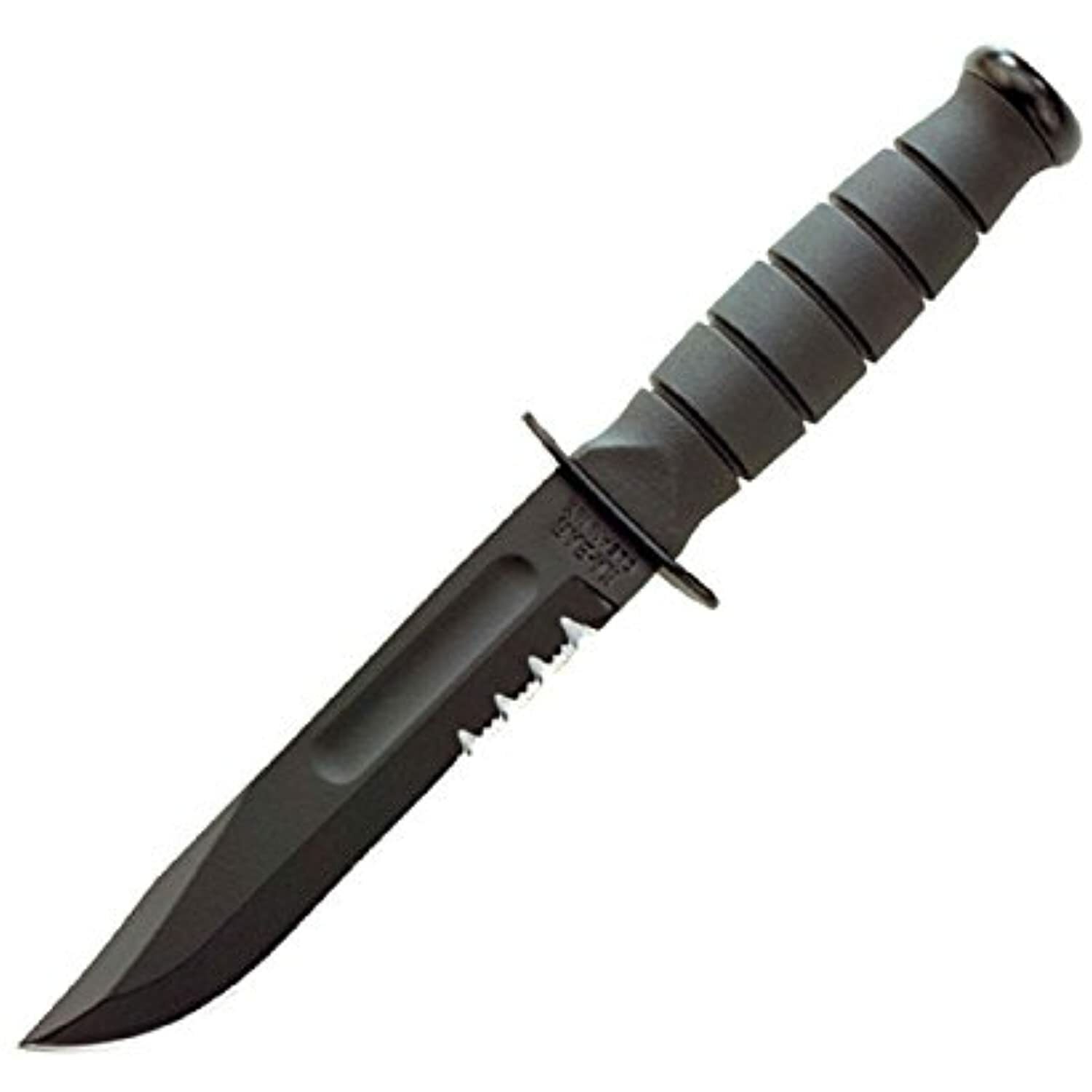KA-BAR Knives, Inc Ka-Bar Short Black Fixed Serrated Blade Knife Short Black,