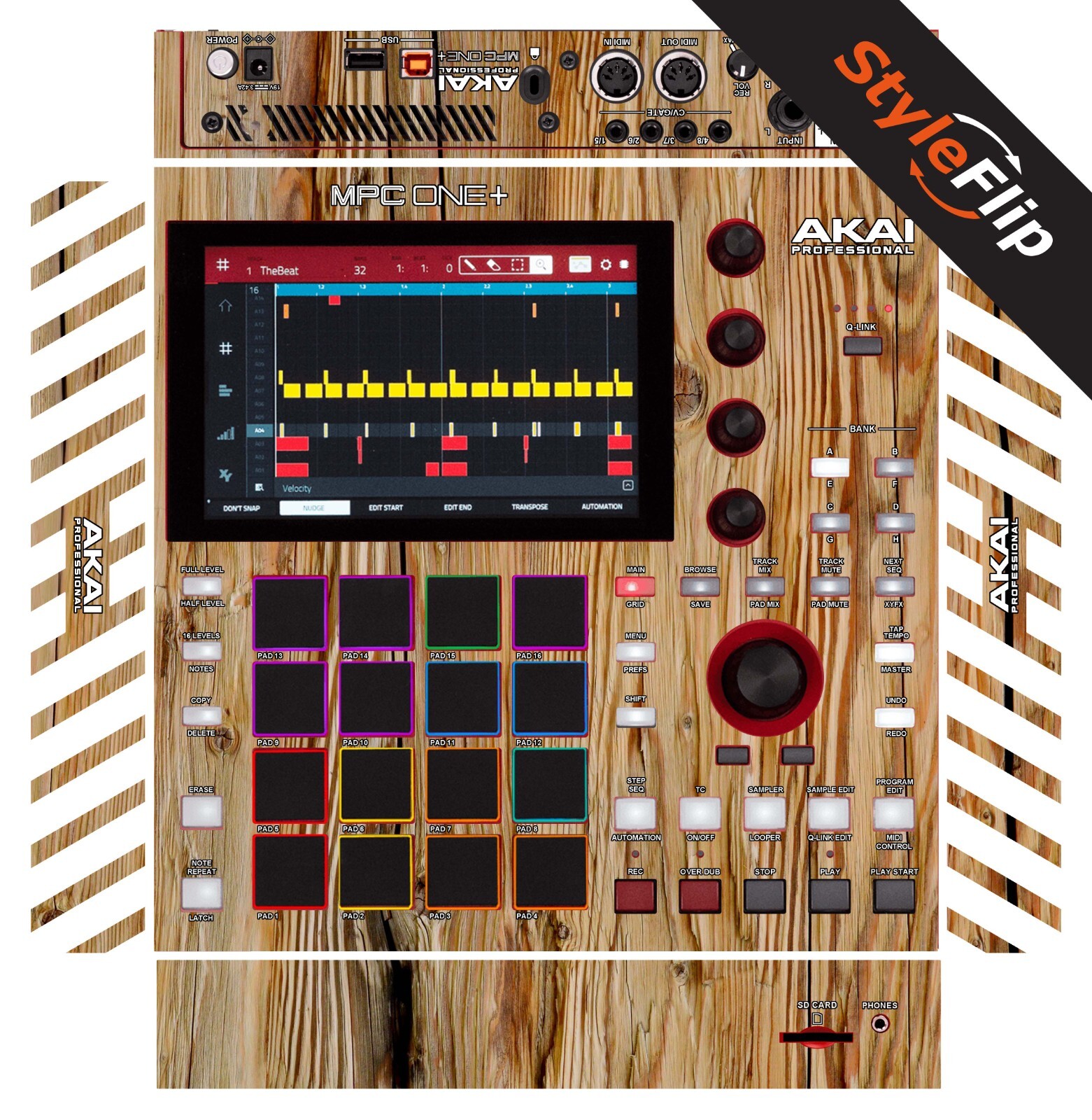 Akai MPC One Plus | Wood #4 | Protective Decal | StyleFlip Skins
