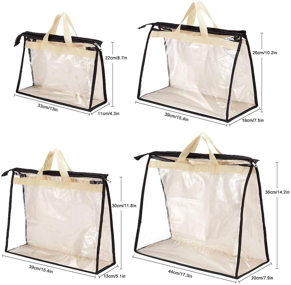 Breathable Handbag Dust Cover Storage Bag Dustproof Moisture for proof S/M/L/XL