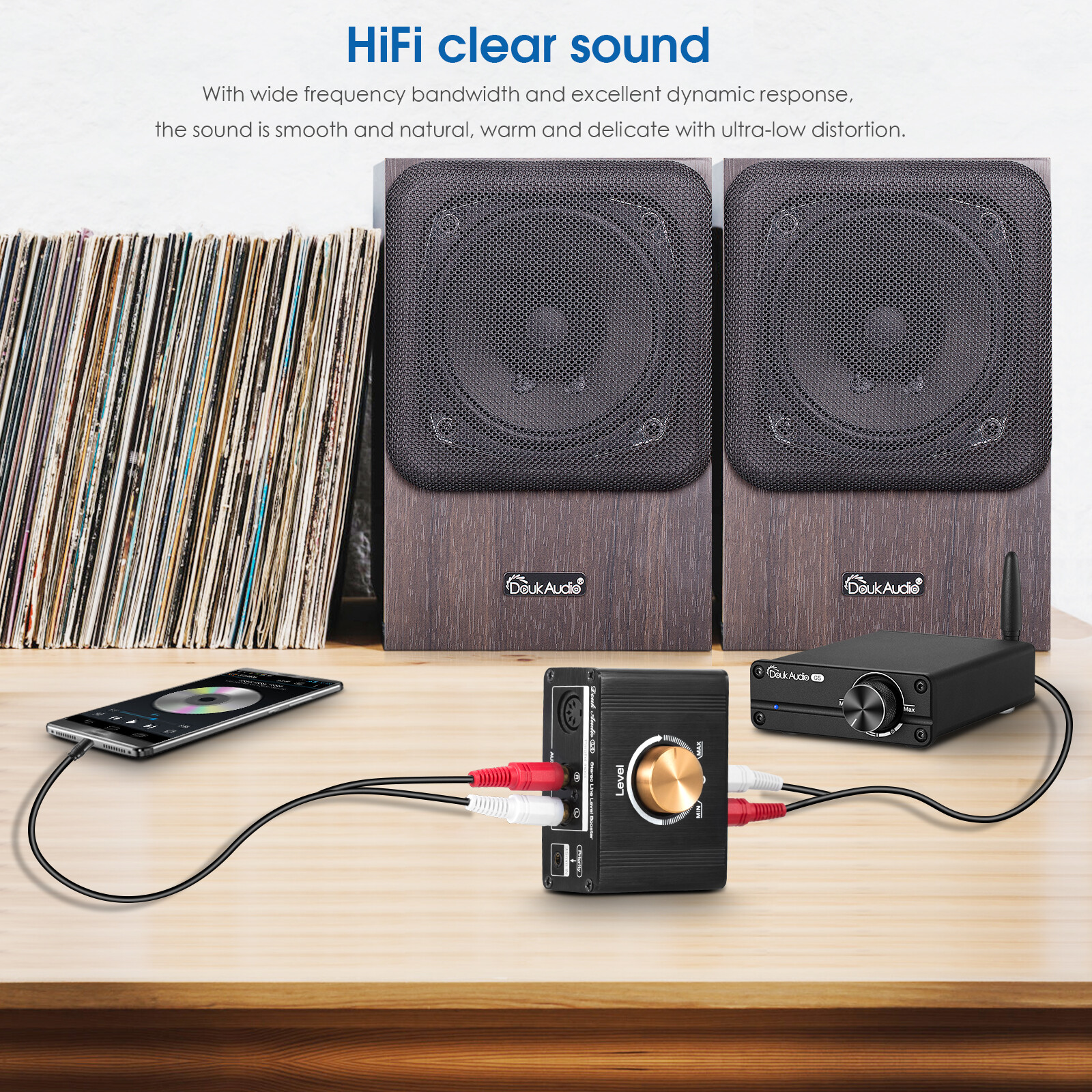 Douk Audio L1 Stereo Line Pre-Amplifier Level Booster for MP3, iPad, iPhone
