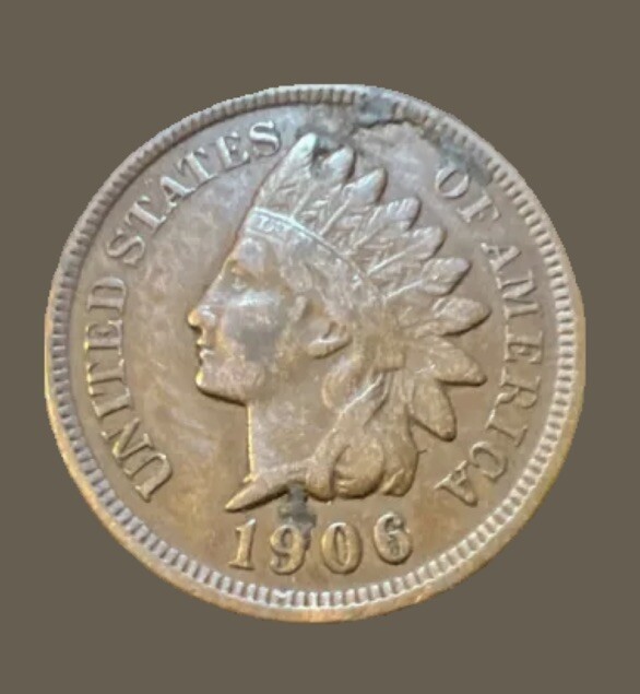 1906 1C Indian Penny Cent BN Actual Coin