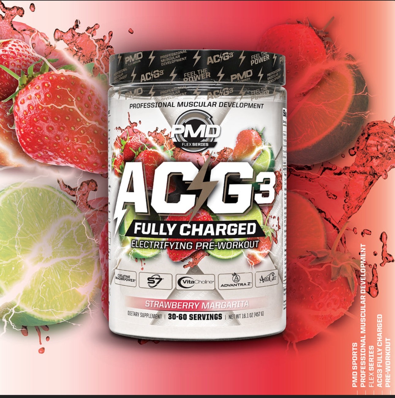PMD  ACG3 Fully Charged Pre-Workout - Strawberry Margarita (30 Servings)