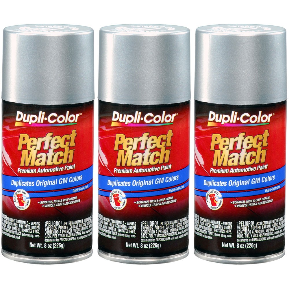 Duplicolor BGM0340 (3-Pack) Perfect Match GM 12 WA8535 13 WA7781 Metallic Silver