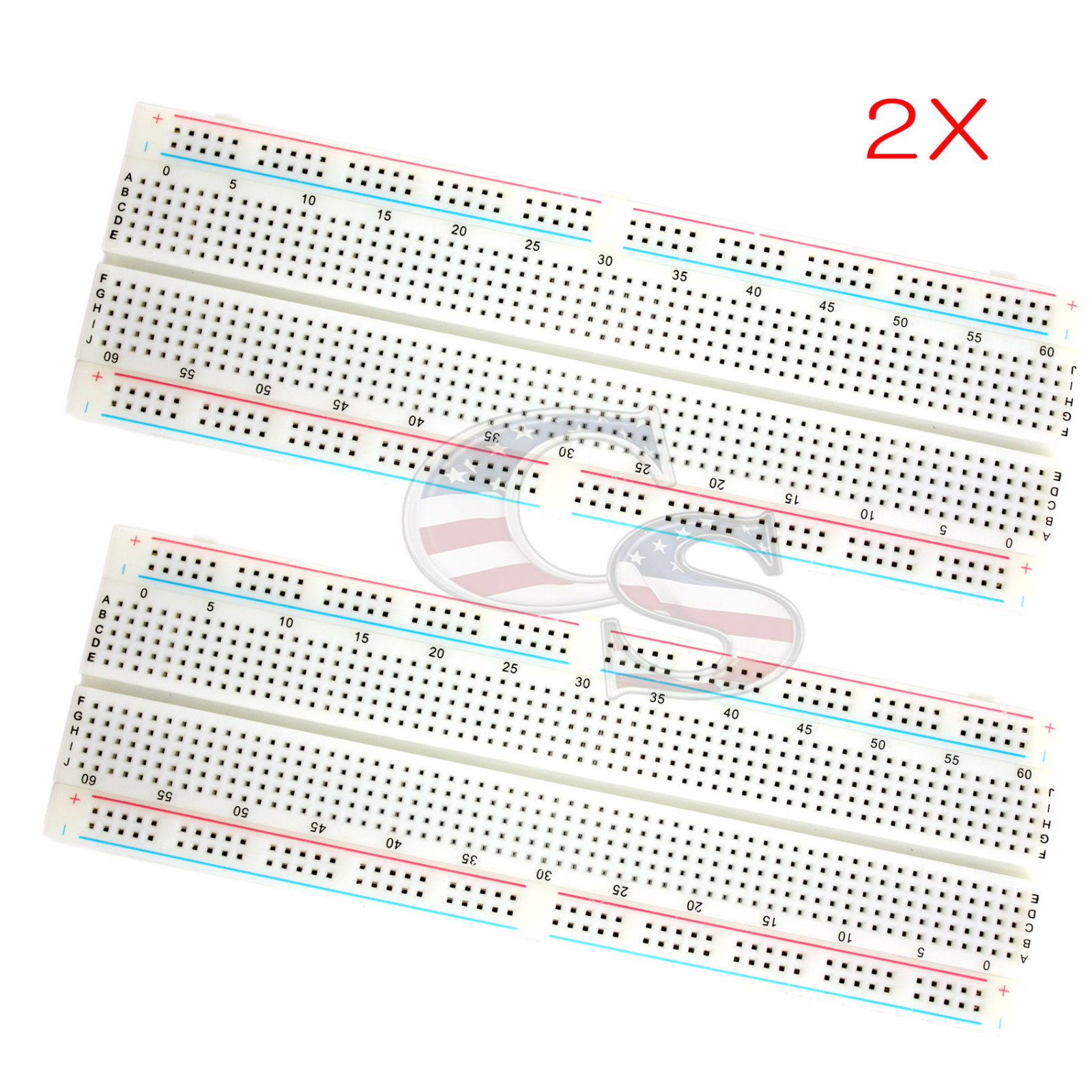 2X MB-102 830 Point Prototype PCB Solderless Breadboard Protoboard