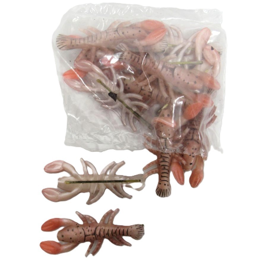 Rubber Crawdads (Dozen Pack) Pan Clips Visual Attractant Trapping Supplies