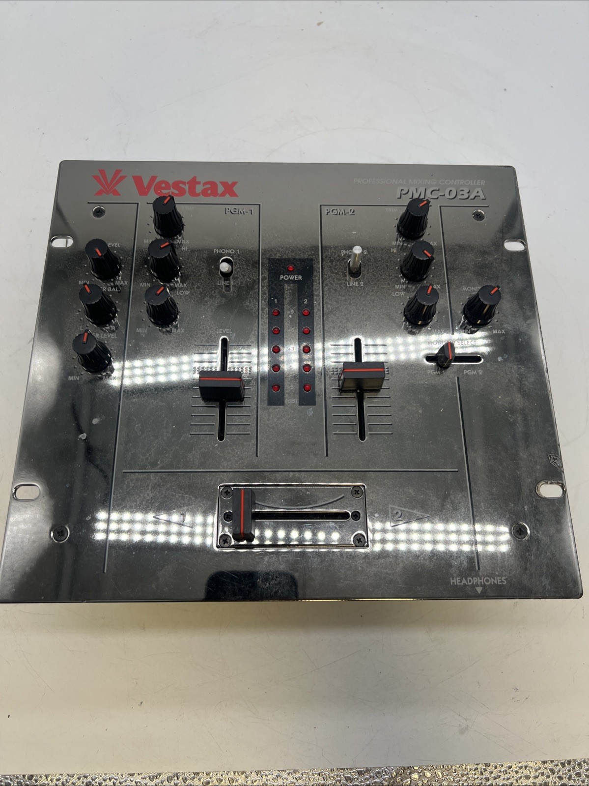 Vestax PMC-03A Professional Mixing Controller DJ Mixer Silver 2ch Untested