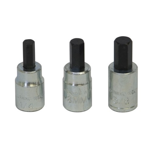 Lisle 12550 Brake Caliper Bit Set, 3/8" Drive, 3 Pieces