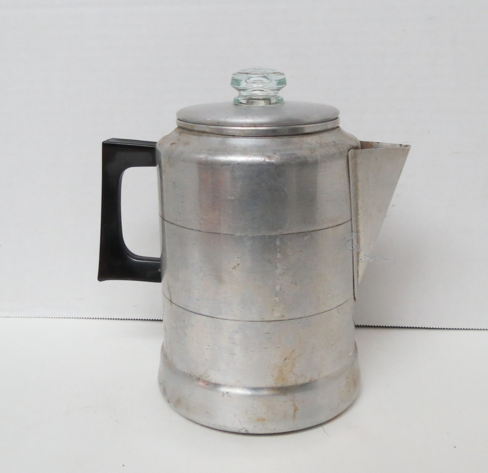 Vintage Comet Aluminum 9 Cup Stove Top Coffee Pot Percolator MCM Retro Camping