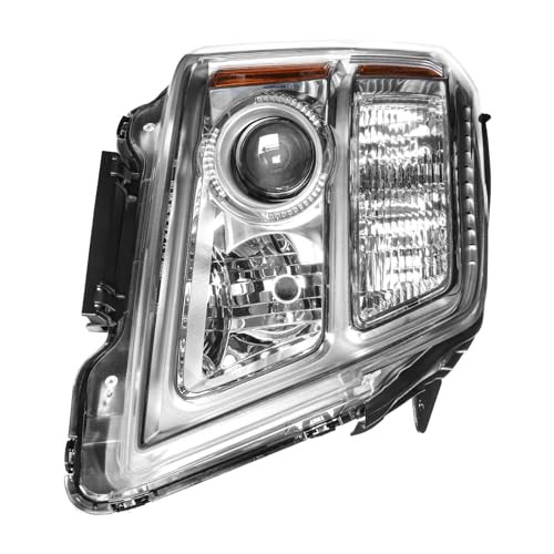 Headlight Assembly Chrome Housing + Amber Reflector Replacement For 2016-2017