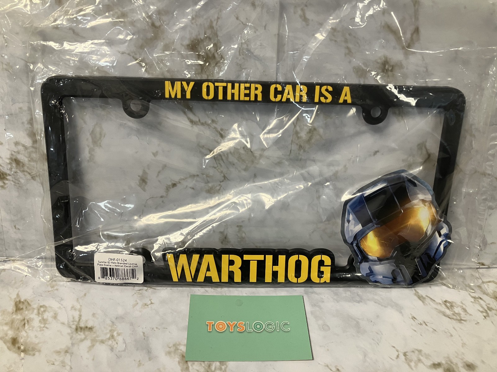 Halo - Plastic License Plate Frame + Sticker x5