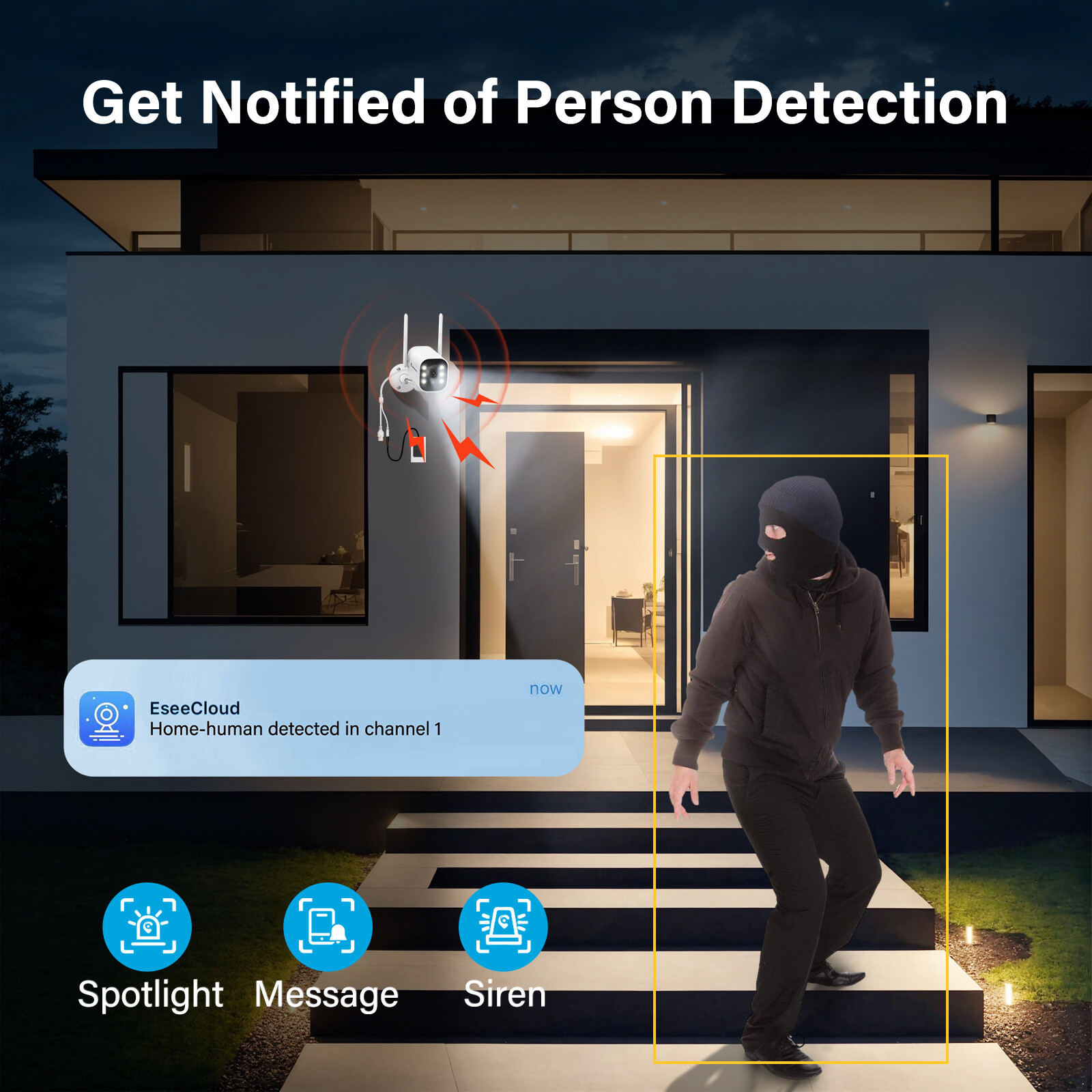 JENNOV Wireless 5MP Security Camera System NVR Two Way Audio Human Detection