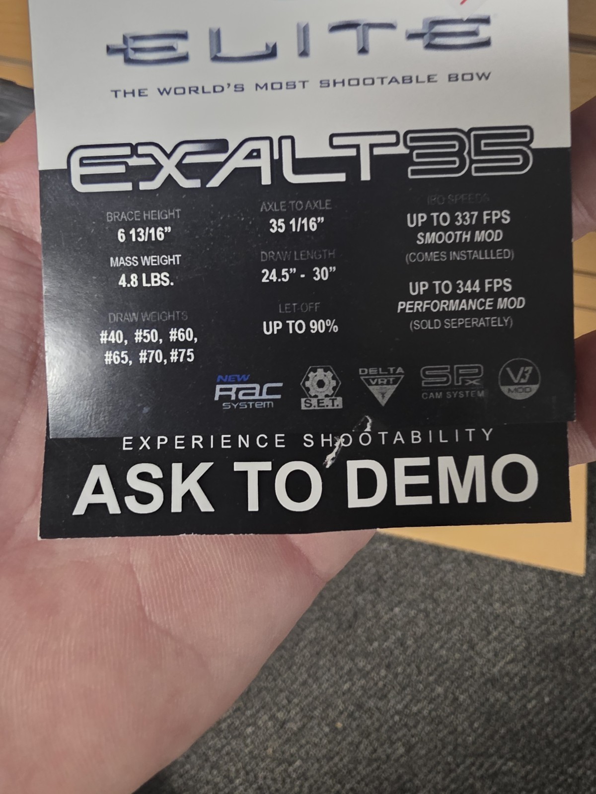 Elite Exalt 35 Midnight Copper 70lb Rh