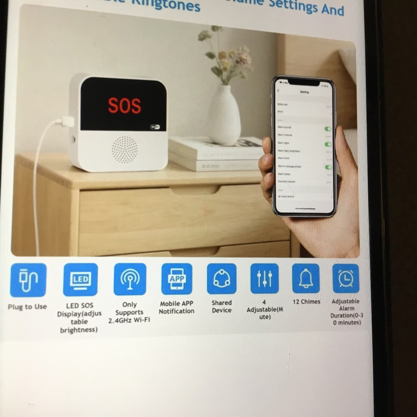 WiFi Smart Wireless Caregiver Pager Call Button System