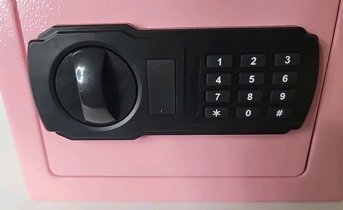 Intelligent Electronic Safe, Pink, Some Paint Touch-up (See Pictures), 2 Keys