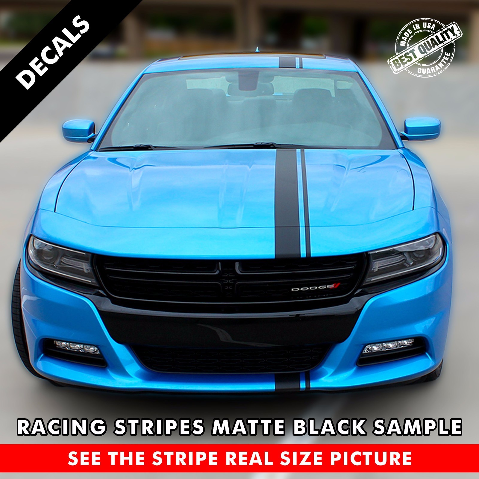 Single Offset Rally Racing Stripes For Any Car One Stripe 72" long |39