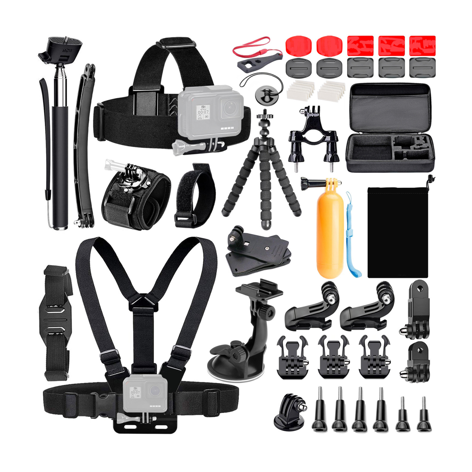 Koah 50-In-1 Action Camera Accessory Kit Compatible with GoPro