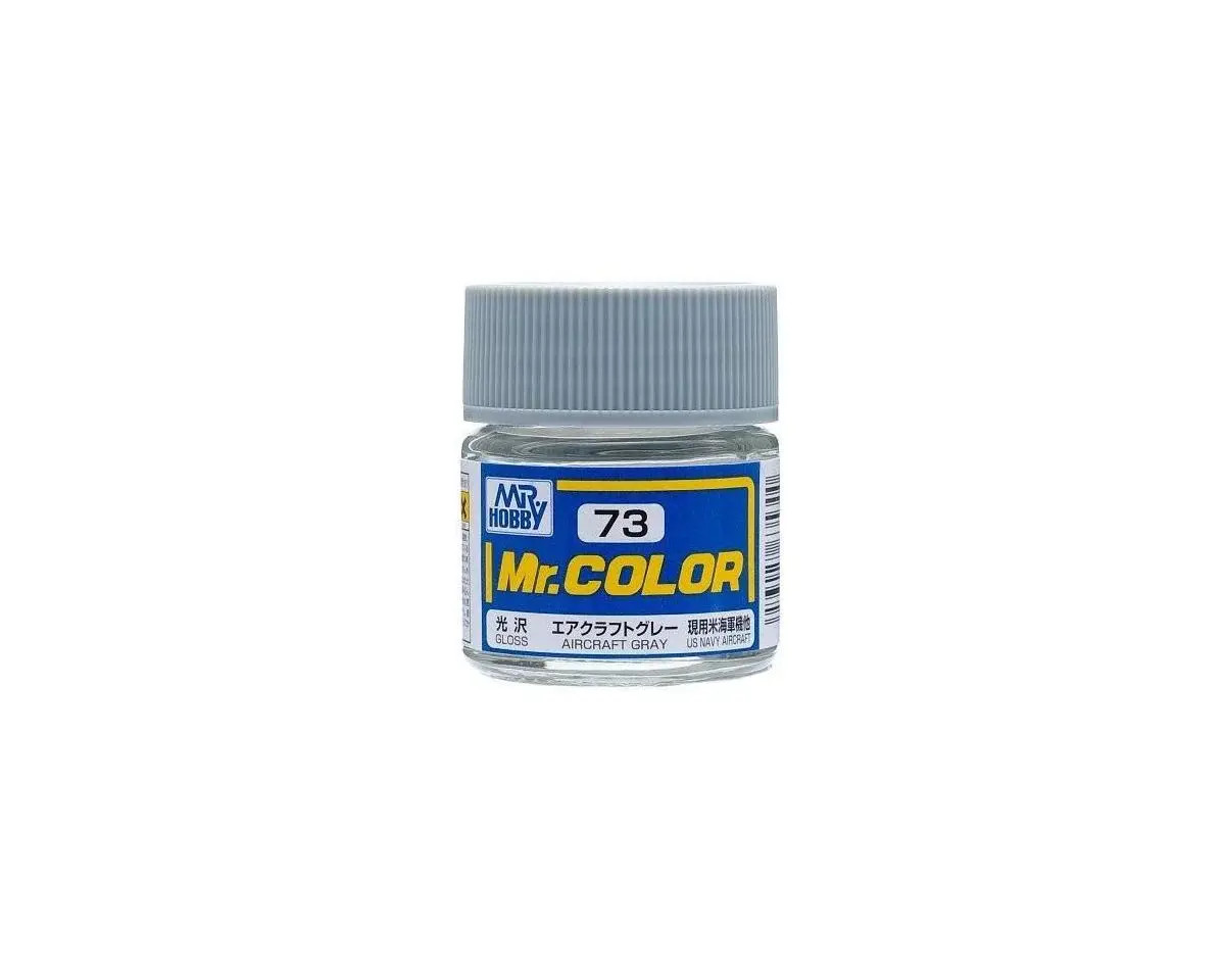 GNZ-C073 GSI Creos Mr. Hobby C73 Gloss Aircraft Gray Acrylic Hobby Paint (10ml)