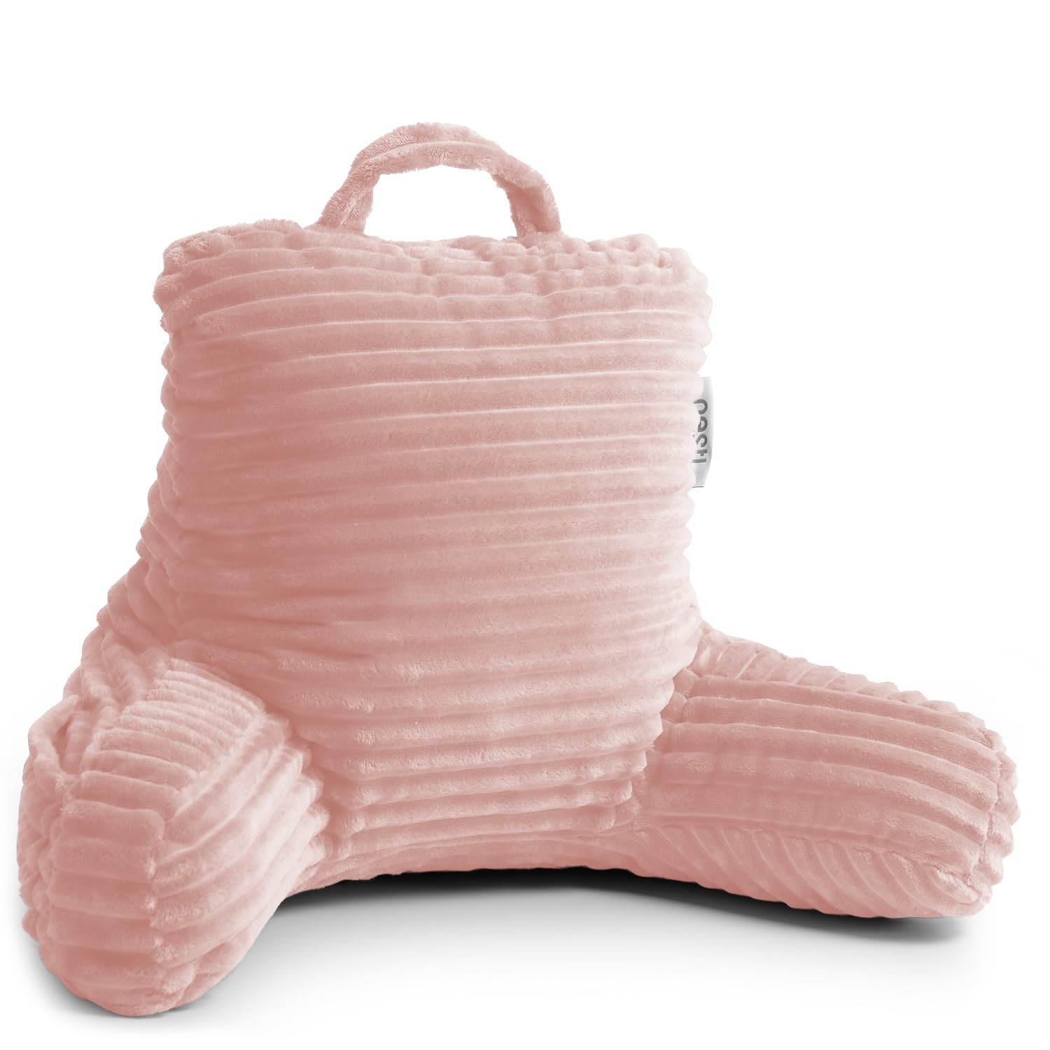 Reading Pillow Kids Teens Shredded Memory Foam Adjustable Peach Beige Nestl Luxe
