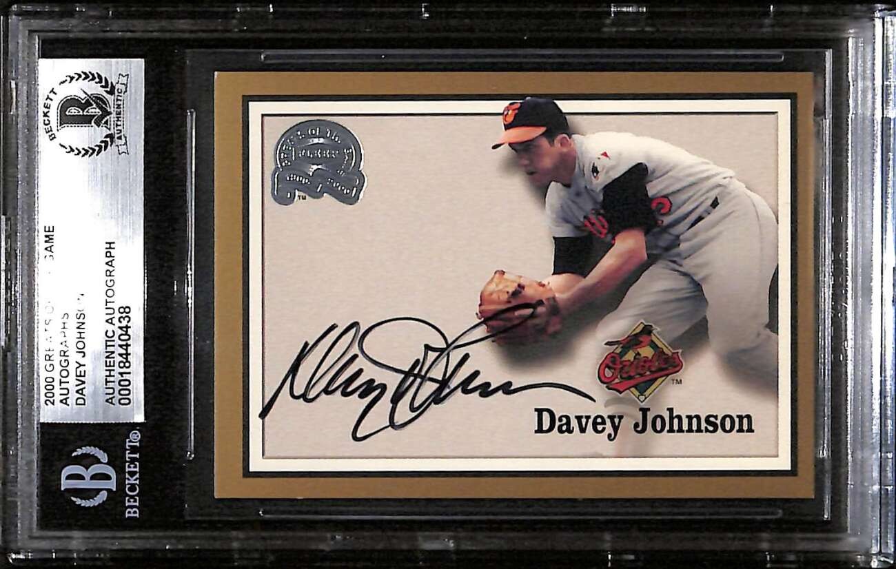 2000 Greats of Game Autograph 38 Davey Johnson BGS Auto Autograph BAS C103250