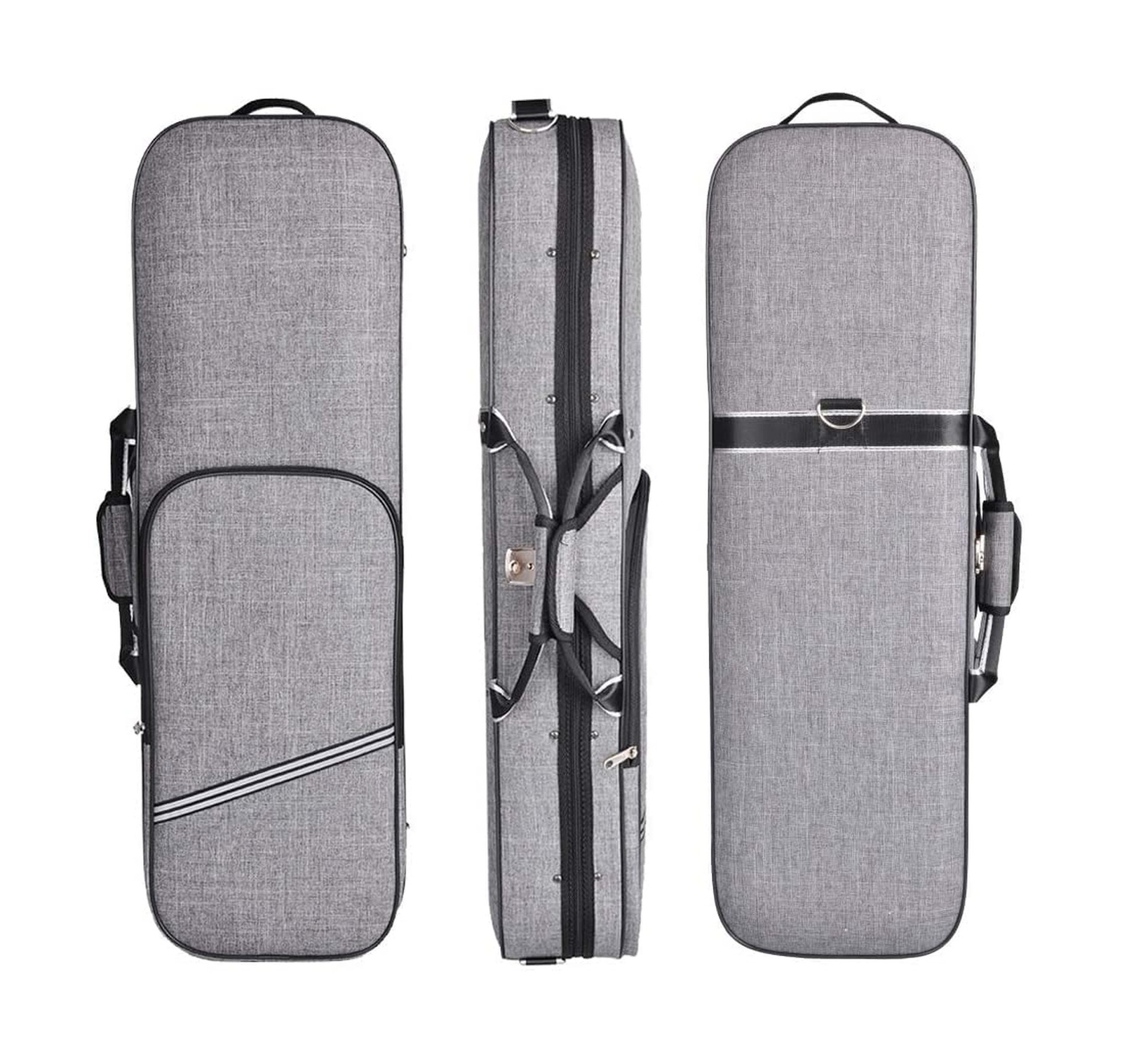 adm 4/4 Full Size Violin Case Oblong Violin Hard Case with Built-in Hygromete...