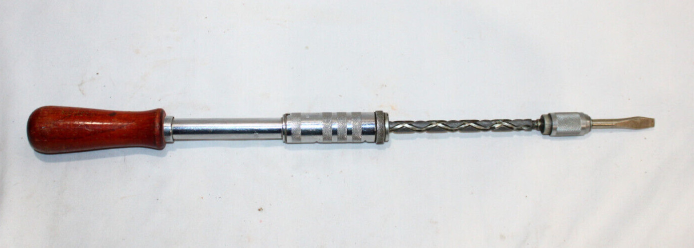 Vintage Craftsman 17" Spiral Ratchet Screwdriver W Germany Crown Logo #3101