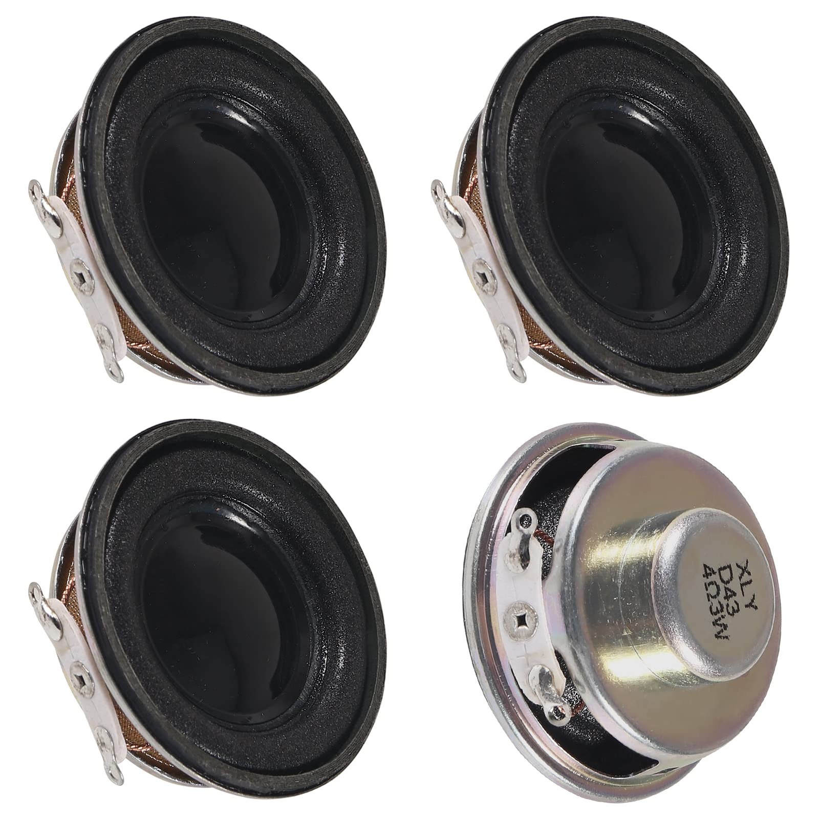 D-FLIFE 4pcs 1.5" 4Ohm 3W DIY Small Full Range Audio Speaker Stereo Woofer...