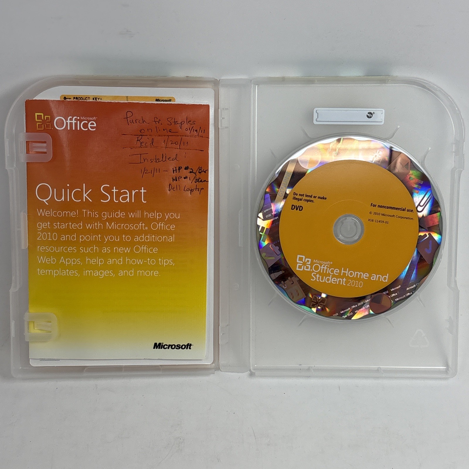 Microsoft Office Home and Student 2010 Software for Windows w/ Product Key