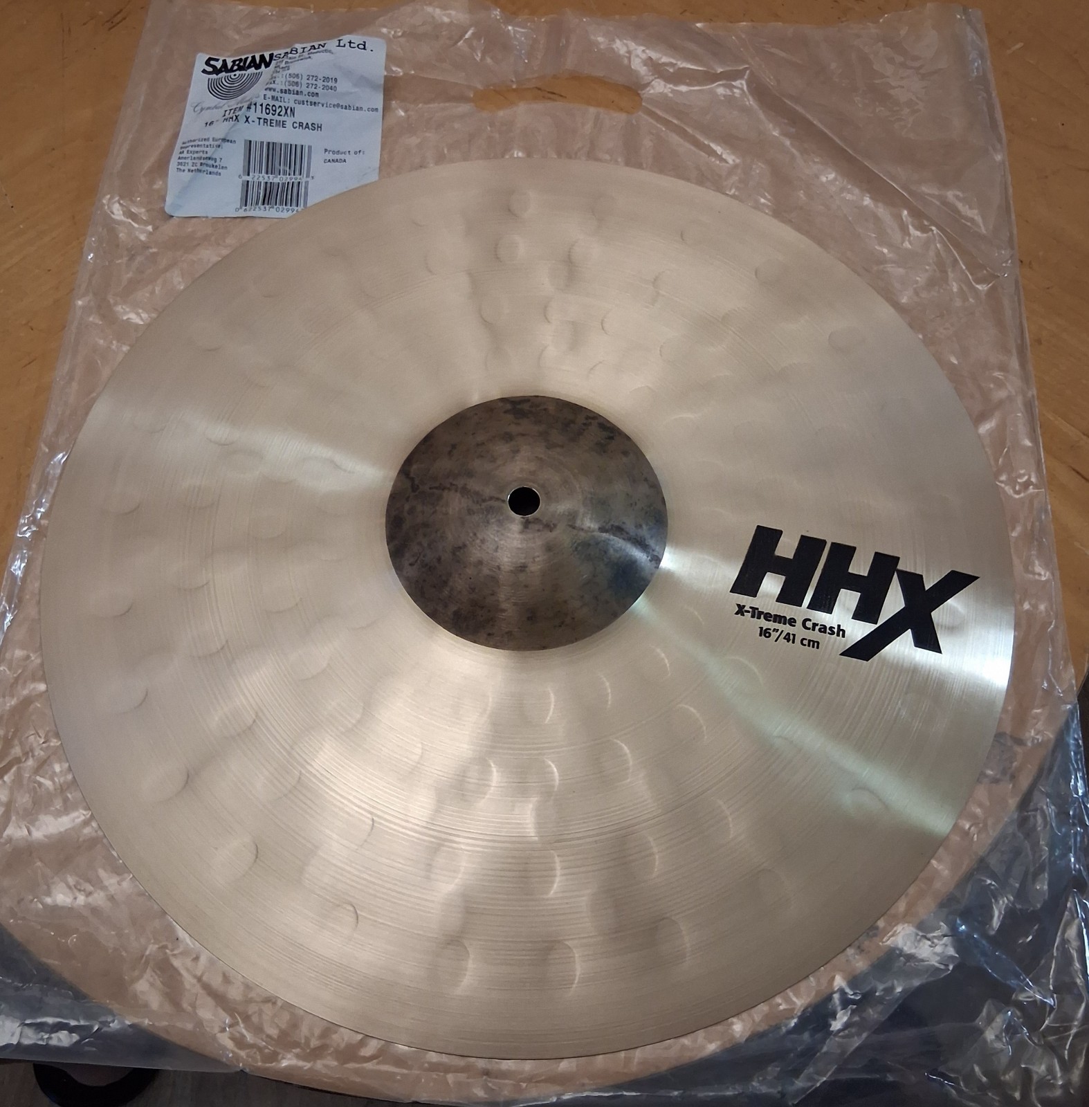 Sabian HHX 16" X-Treme Crash Cymbal/Natural Finish/Model #11692X/New