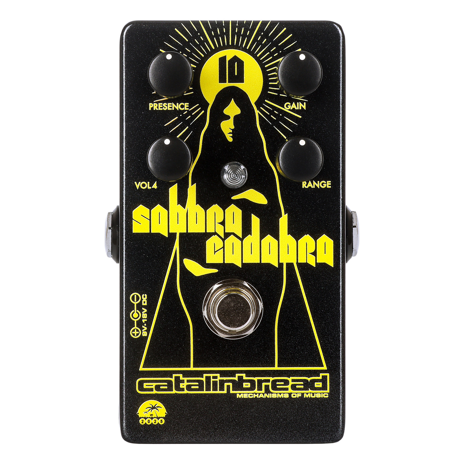 Catalinbread Sabbra Cadabra 10th Anniv Overdrive Pedal - Black/Yellow - Open Box