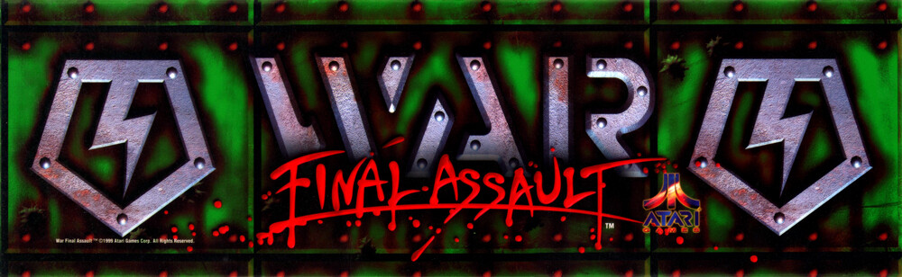 War Final Assault Atari Arcade Marquee 26" x 8"