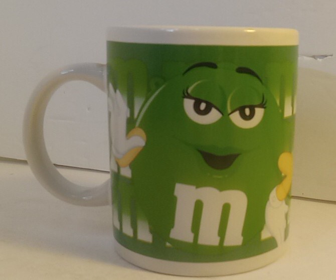 2002 Green M&M Collectible Coffee, Tea, Mug, Cup by Galerie Mars Candy
