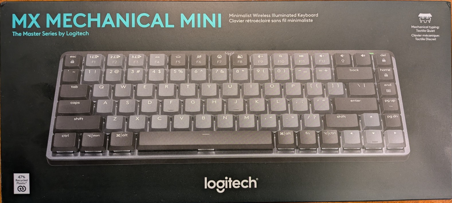 Logitech MX Mechanical Mini For Mac Wireless Illuminated Keyboard Low-Profile