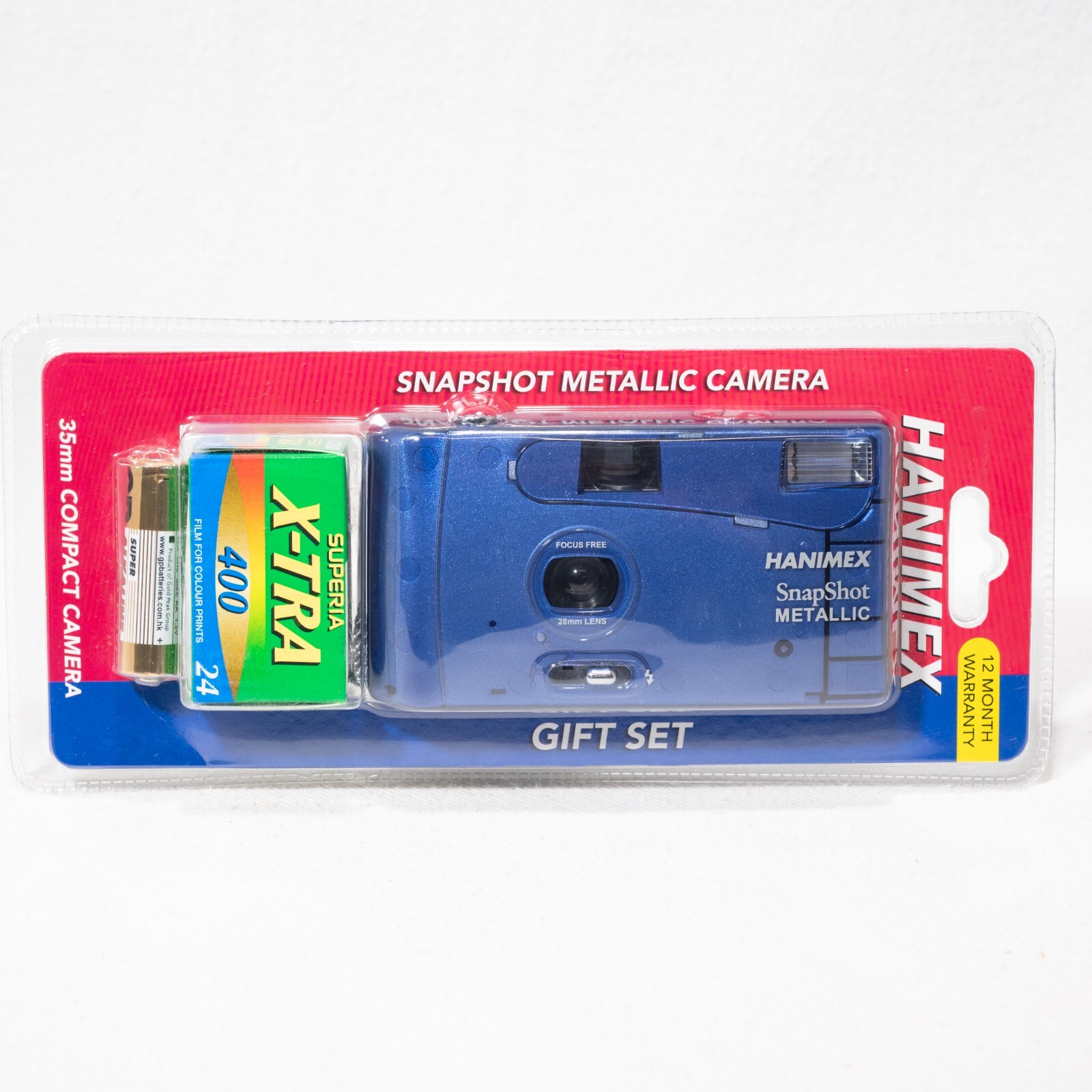 Hanimex 35mm Compact Film Camera Navy Blue, w/ Fujifilm Superia Film, BRAND NEW