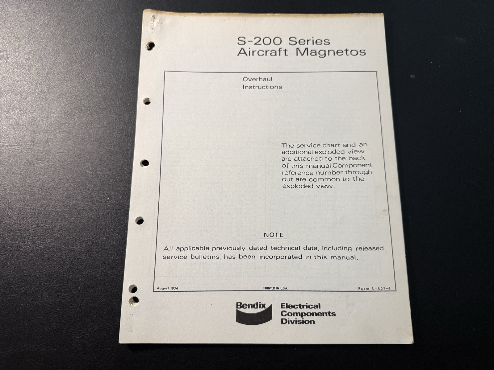 Bendix S-200 Aircraft Magnetos Overhaul Instructions