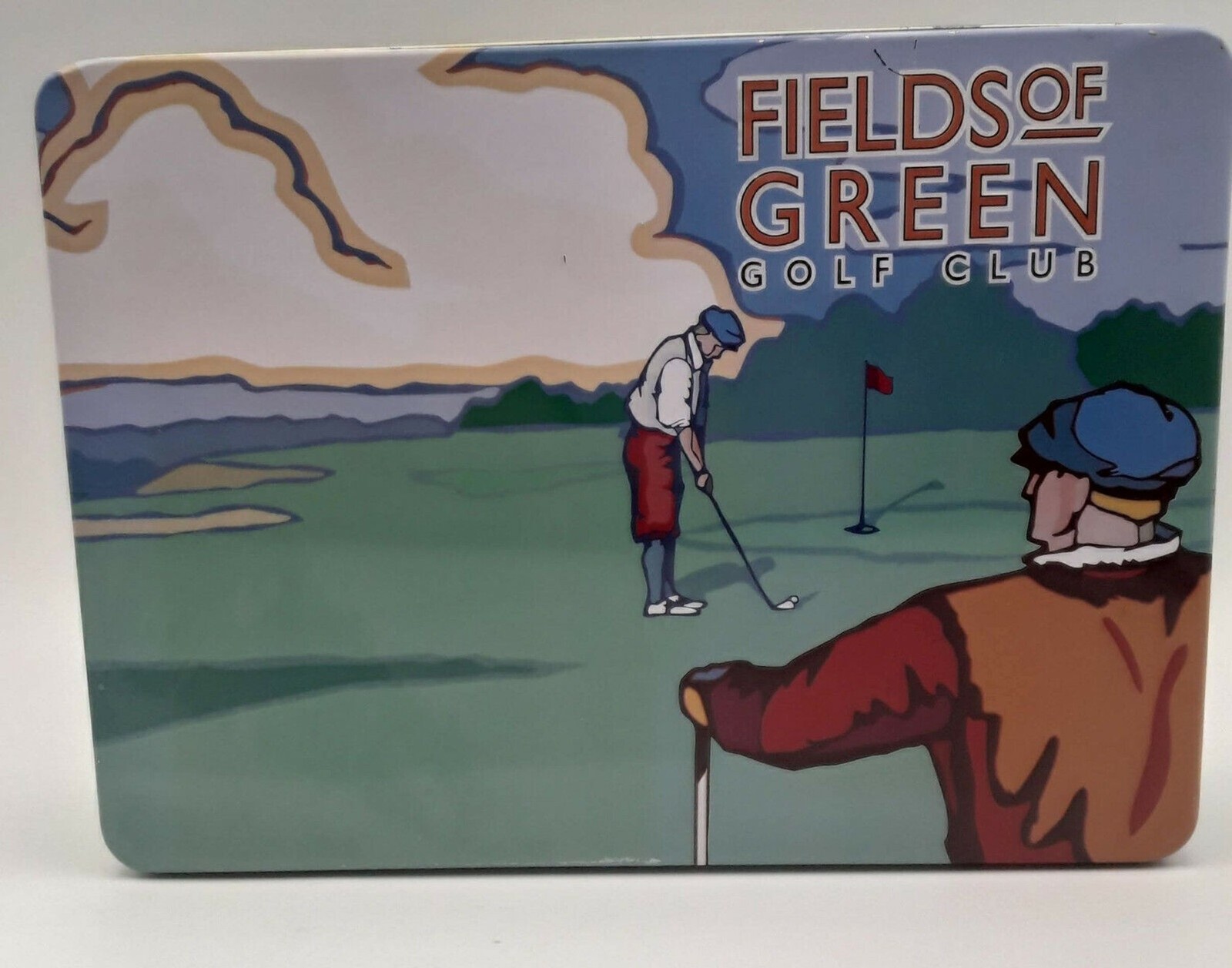 Fields of Green Golf Club Tin Gift Set ~ Tees/Marker/Spike Cleaner/Bag Tag/Towel